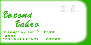 botond bakro business card